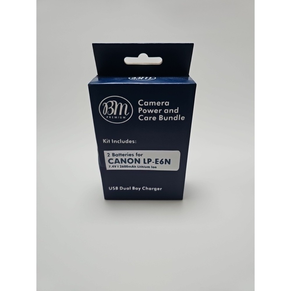 BM Premium Battery (2-Pack) and Dual Charger for Canon LP-E6, LP-E6NH